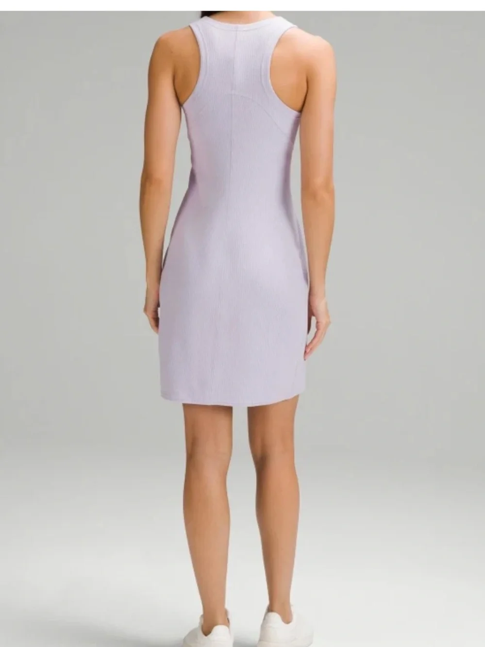 Lululemon Ribbed softstream high neck Racerback Dress size 6 lilac Ether